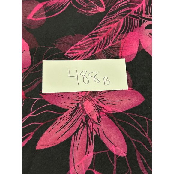 Dana Buchman Petite Womens Floral Pink & Black Maxi Skirt Size 6 Flowy Chic - Picture 8 of 9